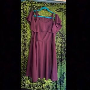 Georgette tulip cold shoulder dress Torrid